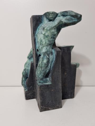 Félix Roulin - Sculpture en bronze Hommage à Pierre De Coubertin